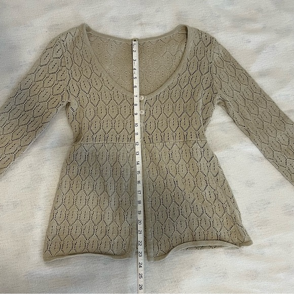 Beige/Tan Knit Baby Doll Long Sleeve - Picture 5 of 7